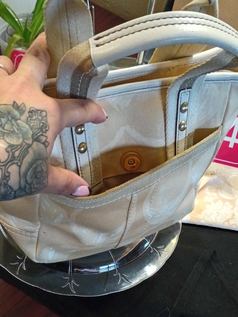 Coach Hampton Signature Scribble Tote Bag - Picture 6 of 13